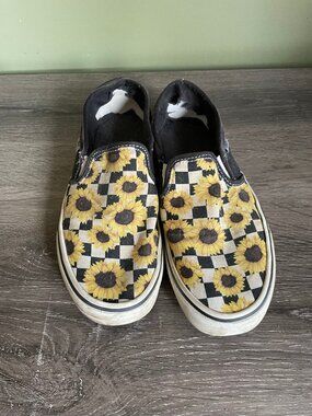 Sunflower checkered vans